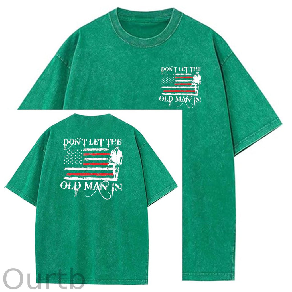 Don't Let The Old Man In Pattern Crew Neck T-Shirt
