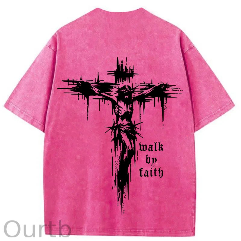 Walk By Faith Washed T-Shirt