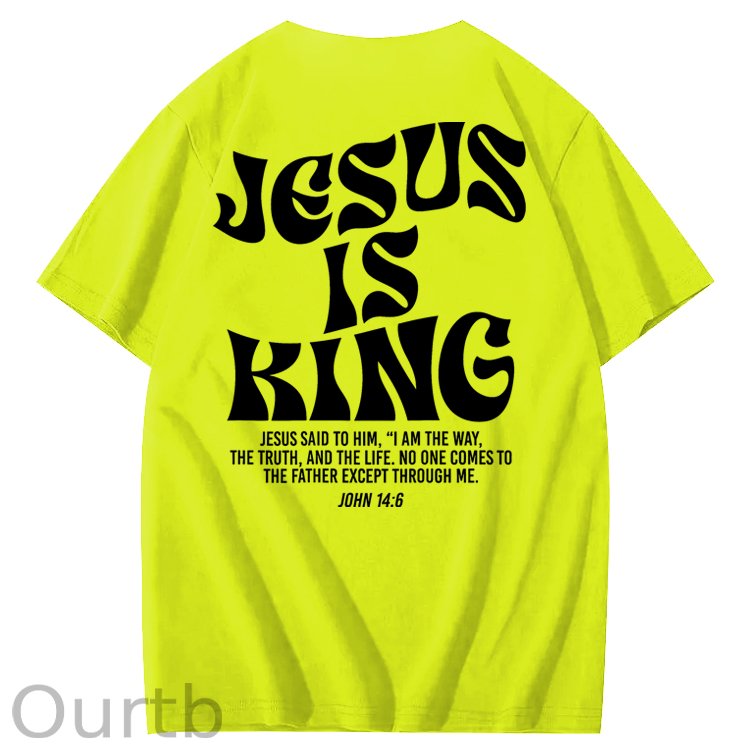 Jesus Is King Bible Verse John 14:6 Christian 100% Cotton T-Shirt