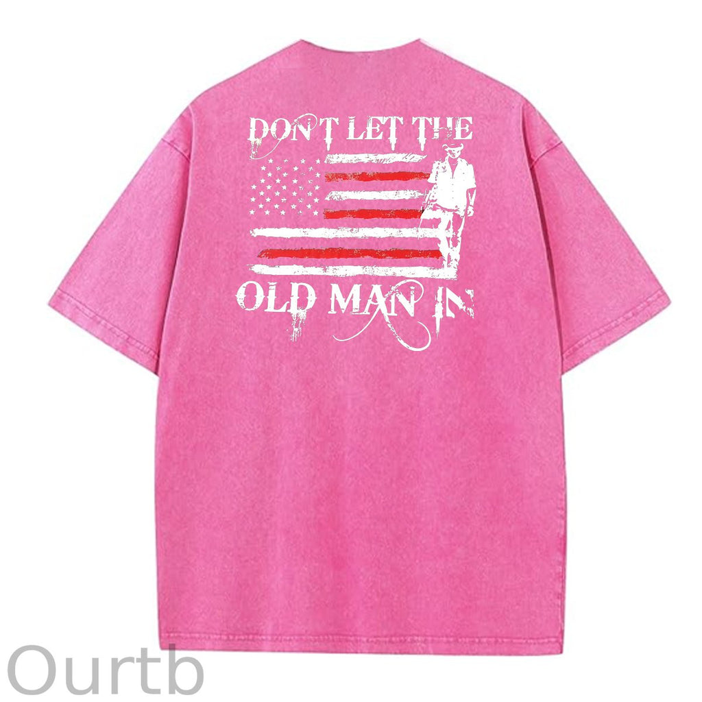 Don't Let The Old Man In Pattern Crew Neck T-Shirt