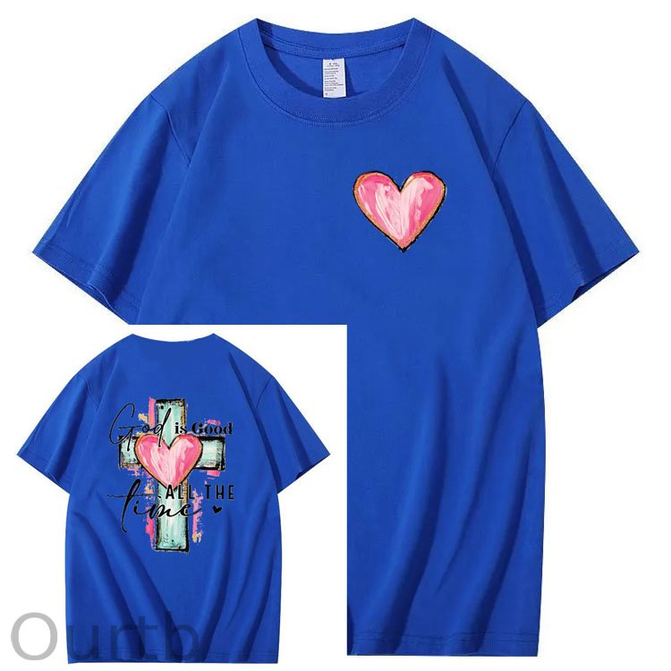 God Is Good Alll The Fine Pattern Print Crew Neck T-Shirt