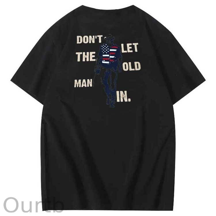 Vintage Don't Let The Old Man In Pattern 100&Cotton Print T-Shirt