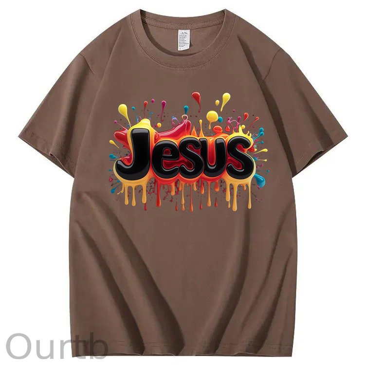 Jesus Geometric 100% Cotton T-Shirt