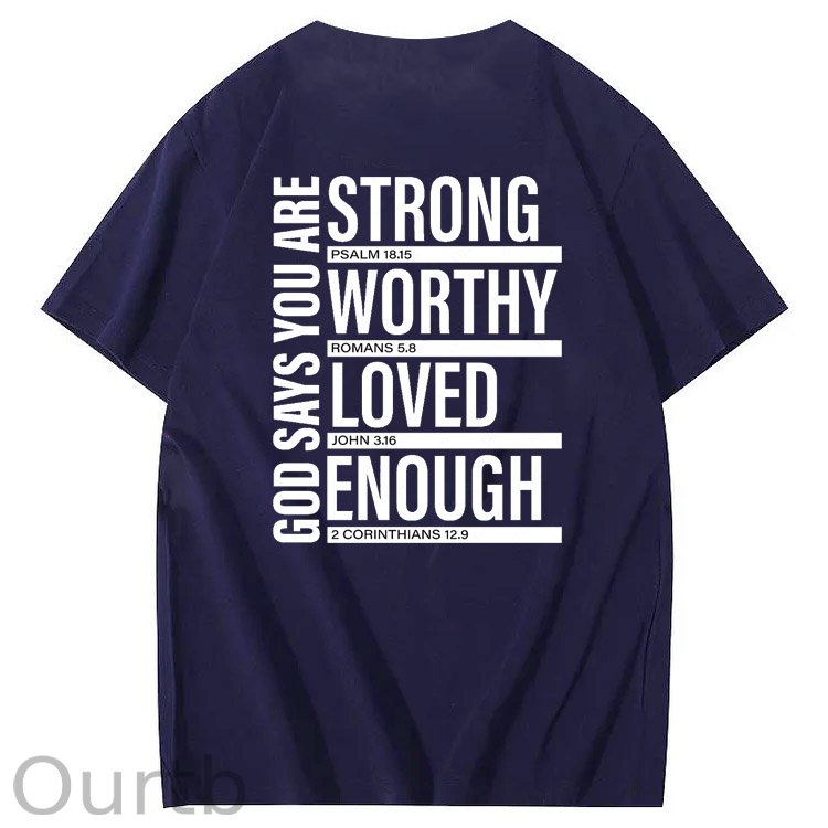 God Say You  Are Pattern  Print 100%Cotton T-Shirt