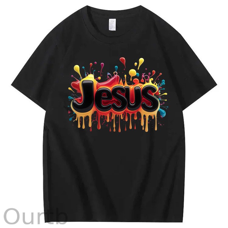 Jesus Geometric 100% Cotton T-Shirt