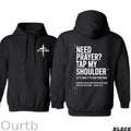Need Prayer Hoodie - Tap My Shoulder Let’s Pray Christian Faith Sweatshirt, Bible Verse Matthew 18:20, Religious Inspirational Fall Winter Outfit Womenswear