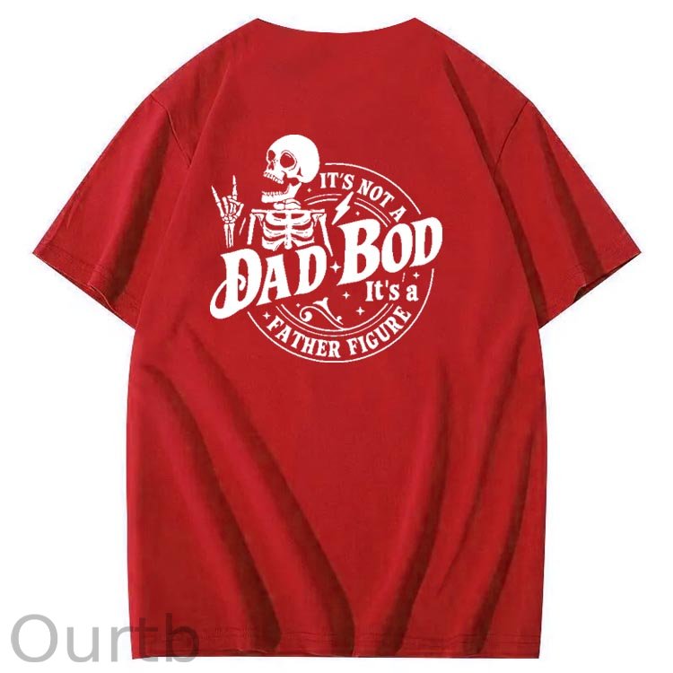 Dad Boo Pattern Print 100%Cotton T-Shirt