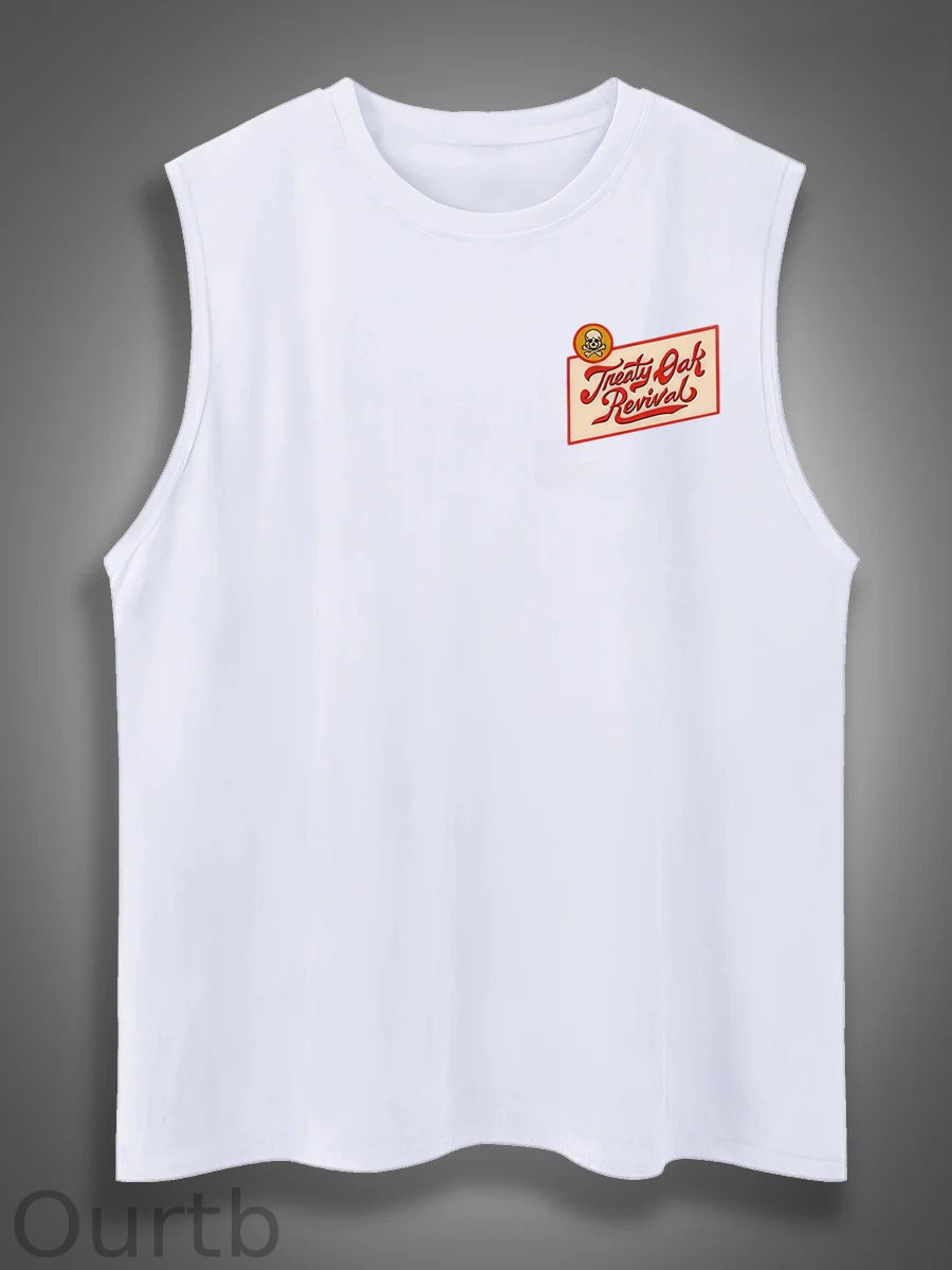 Treaty Oak Revival Print Cotton Sleeveless Tank Tops