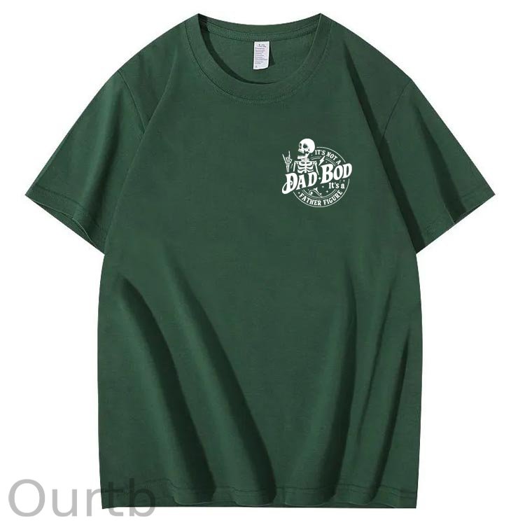 Dad Boo Pattern Print 100%Cotton T-Shirt