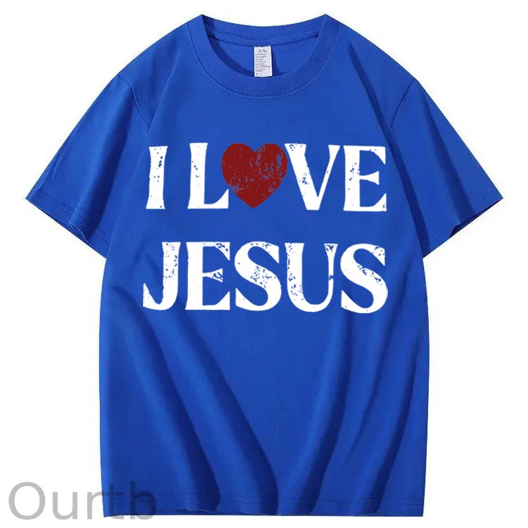 Vintage I Love Jesus 100% Cotton T-Shirt
