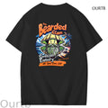 Bearded Calm Seaside Eatery Art Pattern Print T-Shirt