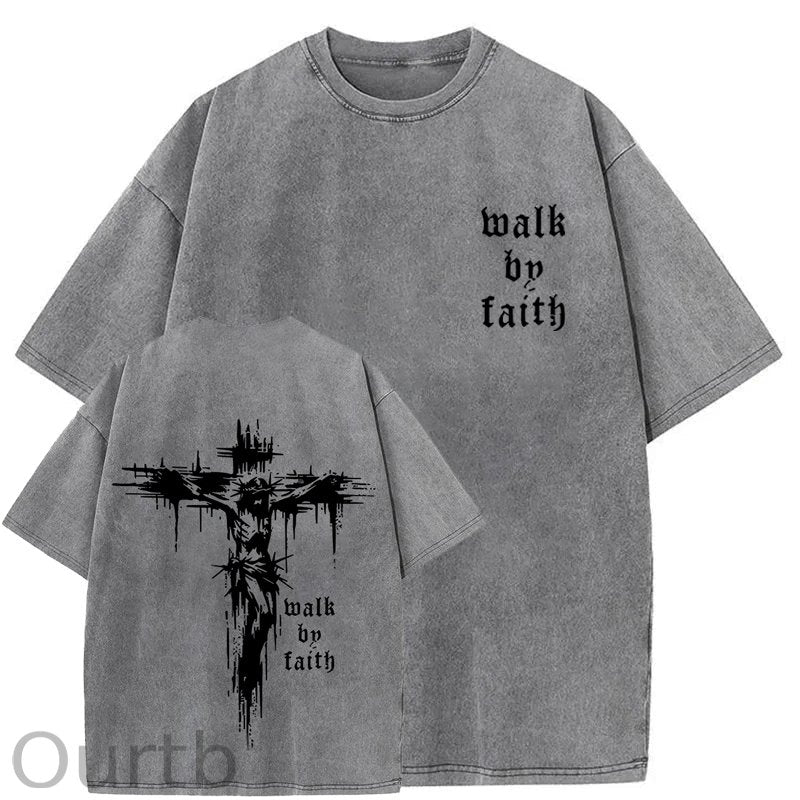 Walk By Faith Washed T-Shirt