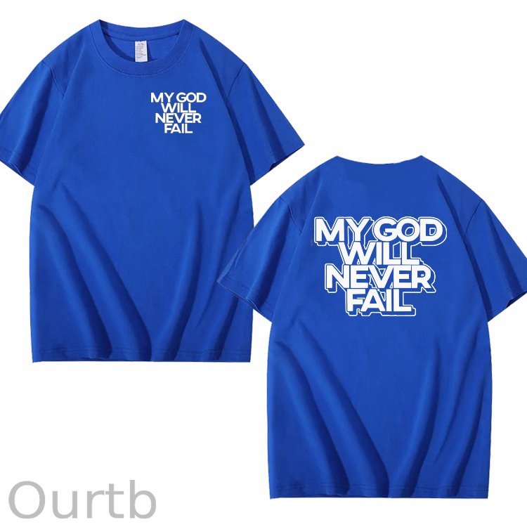 My God Will Never Fall Pattern 100% Cotton T-Shirt