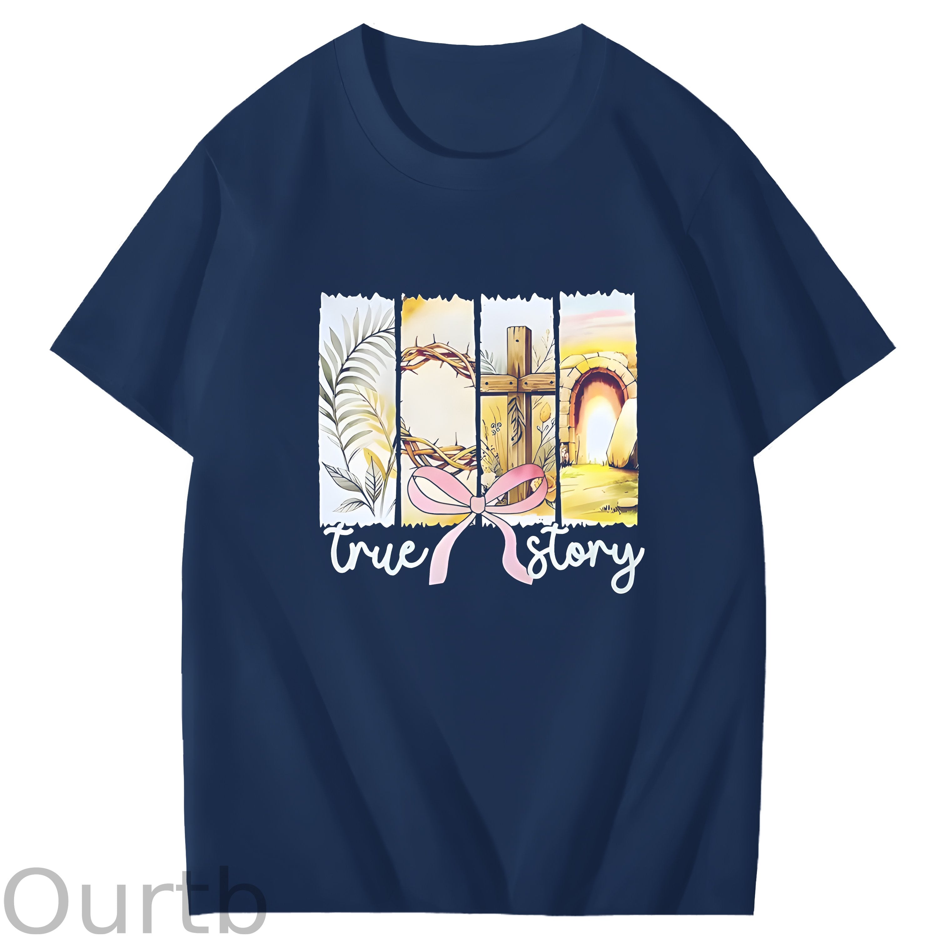 True Story Faith God Jessus Art Pattern Print T-Shirt