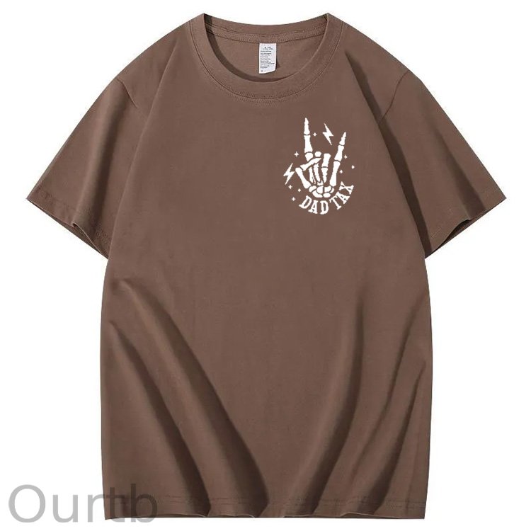 Funny Dad Tax Pattern Print 100% Cotton T-Shirt