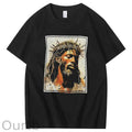 Black Jesus Art Pattern Print T-Shirt