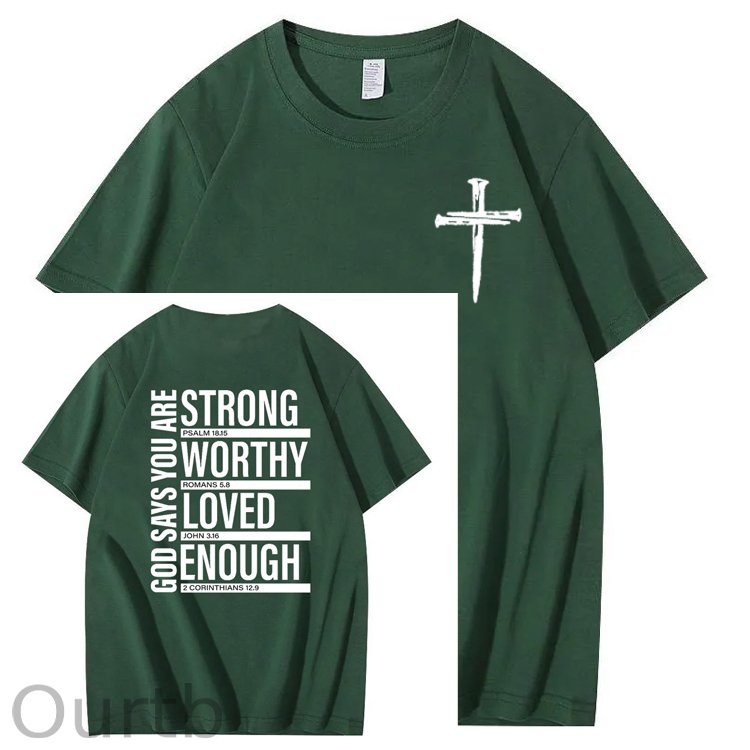 God Say You  Are Pattern  Print 100%Cotton T-Shirt