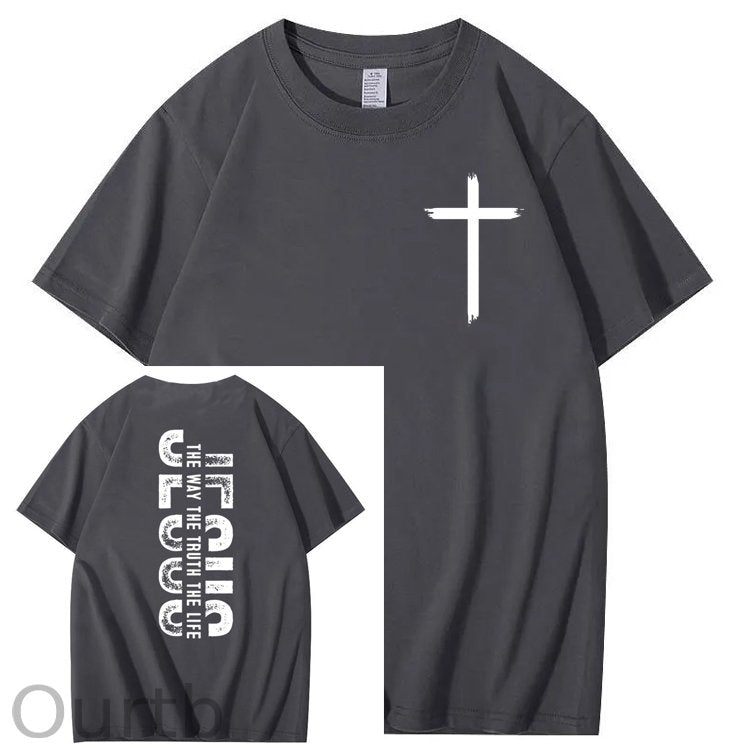 Faith Jesus The Way The Truth The Life 100% Cotton T-Shirt