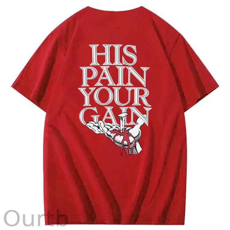 Vintage 1990s Lord's GYM His Pain Your Gain Jesus 100% Cotton T-Shirt