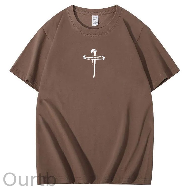 There Is Power In The Name Of Jesus Pattern Print T-Shirt