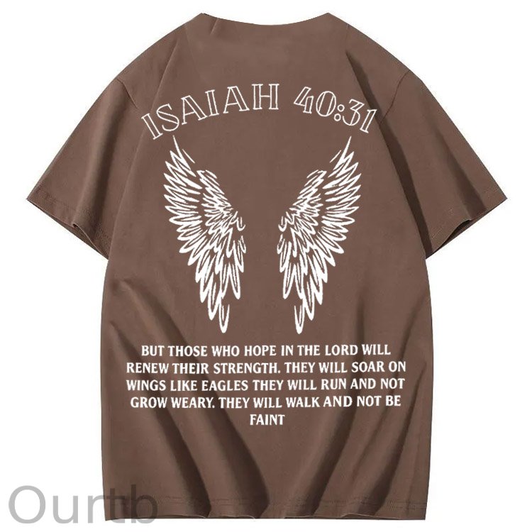ISAIAH 40:31 Pattern 100&Cotton Print T-Shirt