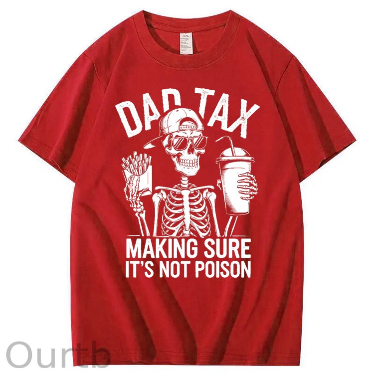 Cool Dad Tax Pattern Print 100%Cotton T-Shirt