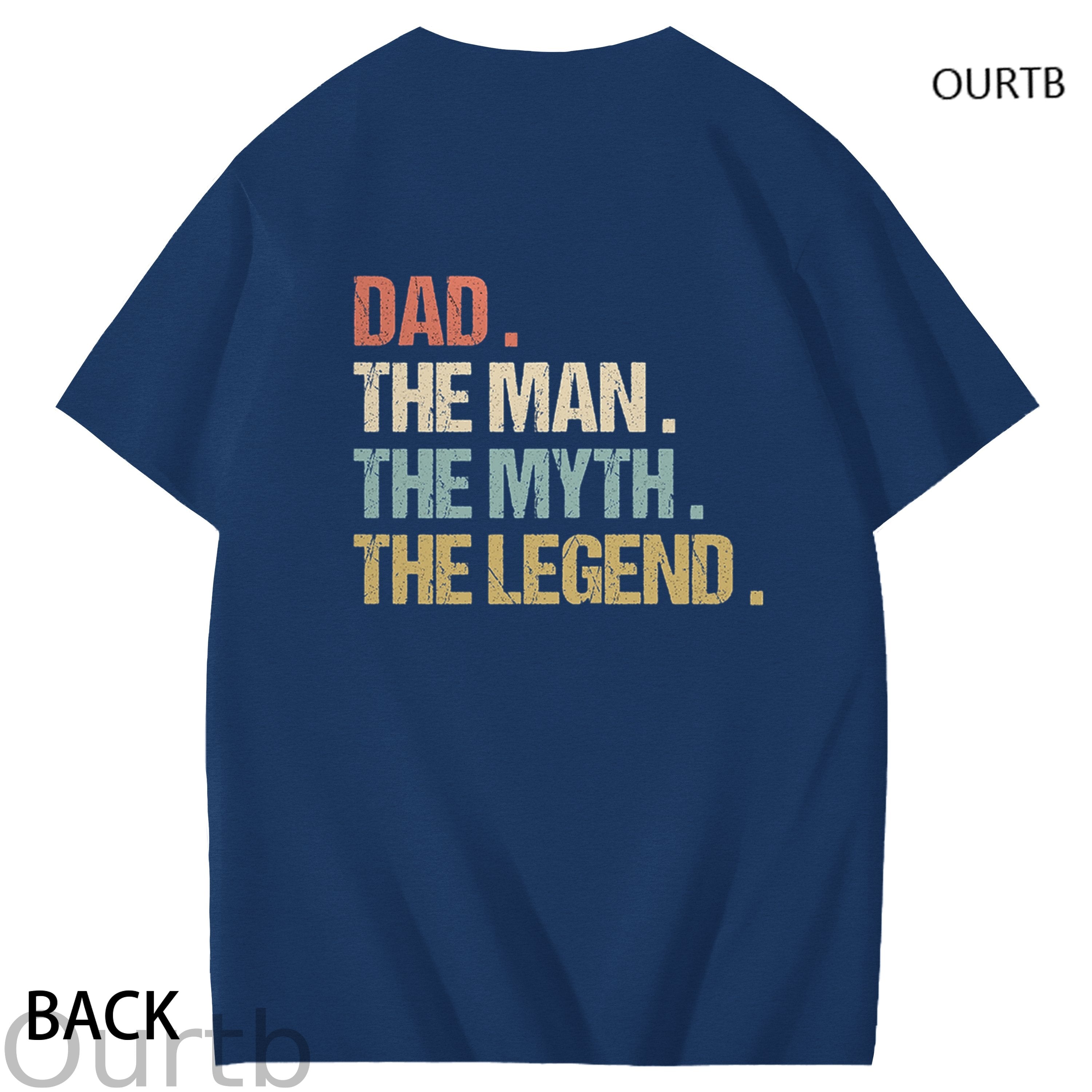 Dad The Man The Myth The Legend Funny Adult Couple Art Pattern Print T-Shirt