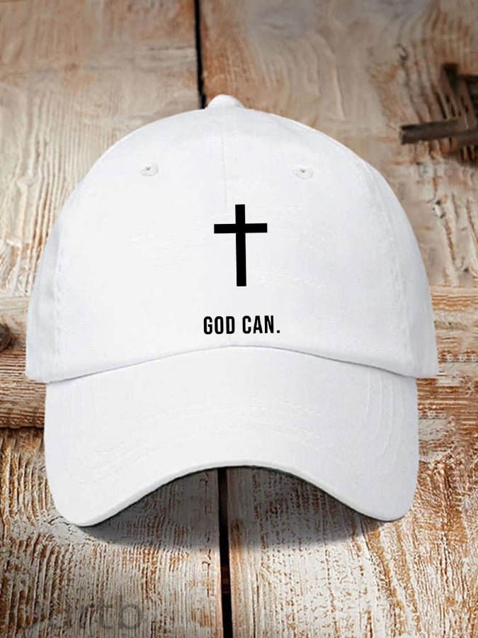 God Can Faith Printed Baseball Cap