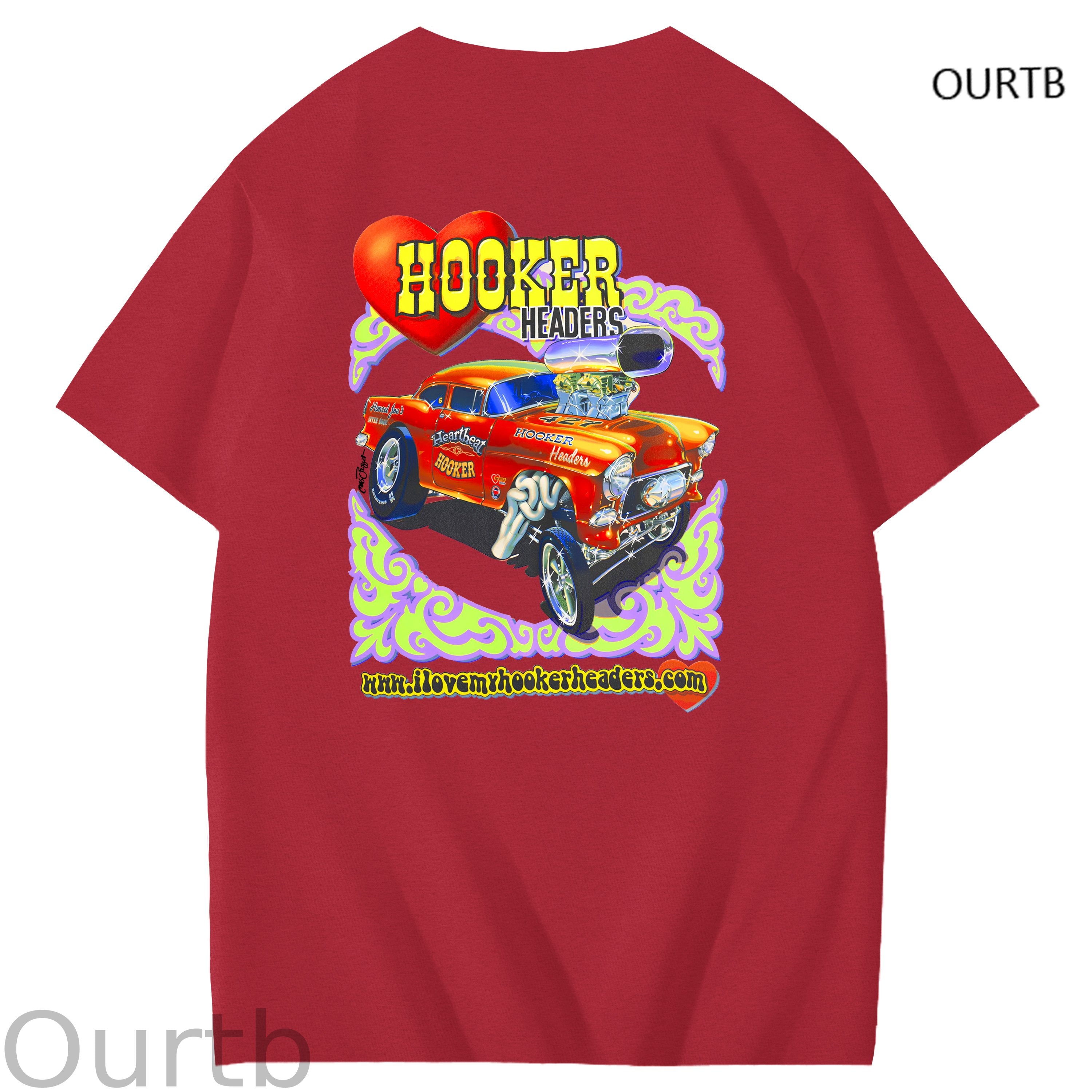 Hooker Headers Art Pattern Print T-Shirt