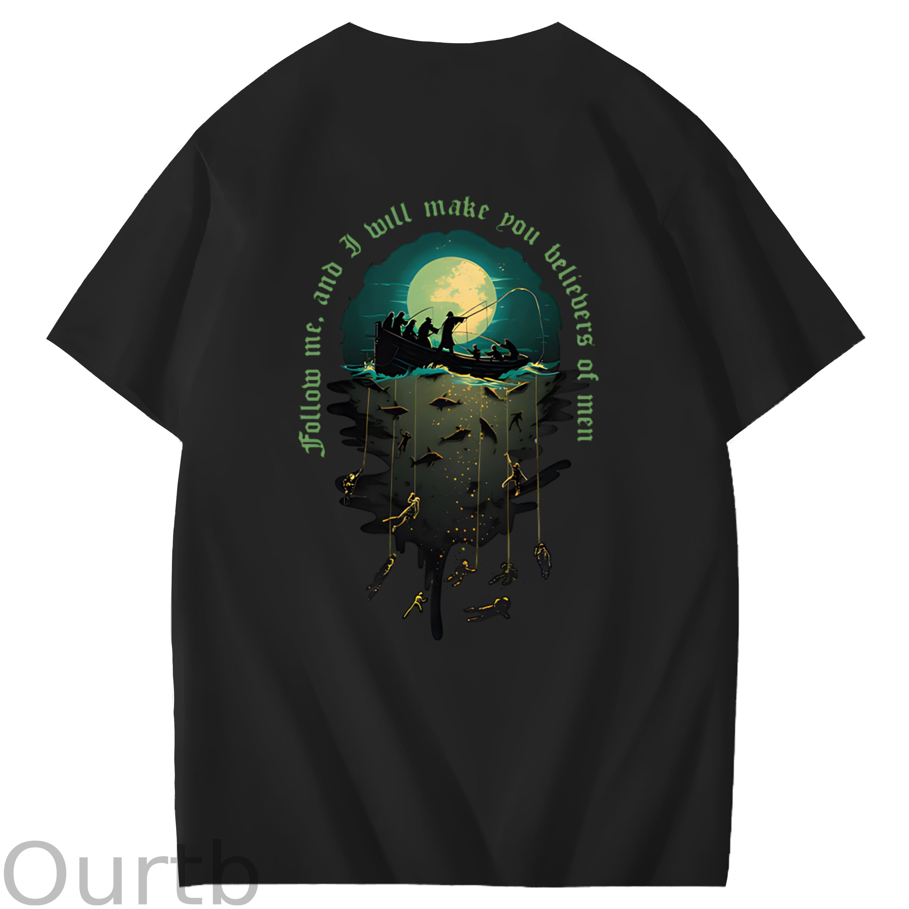 Follow Me And I Will Make You Believers Of Men Art Pattern Print T-Shirt