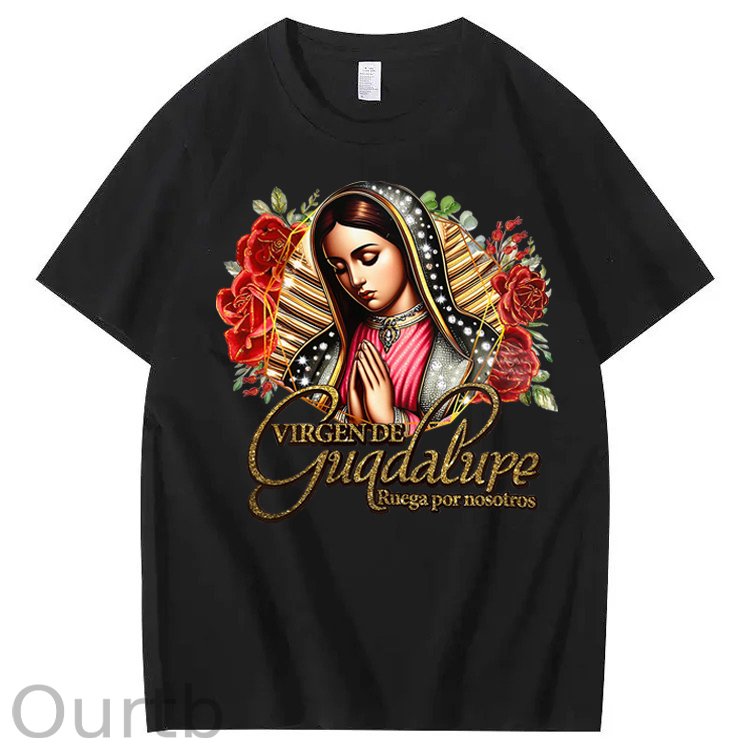 Virgen de Guadalupe Ruega Por Nosotros 100% Cotton T-Shirt