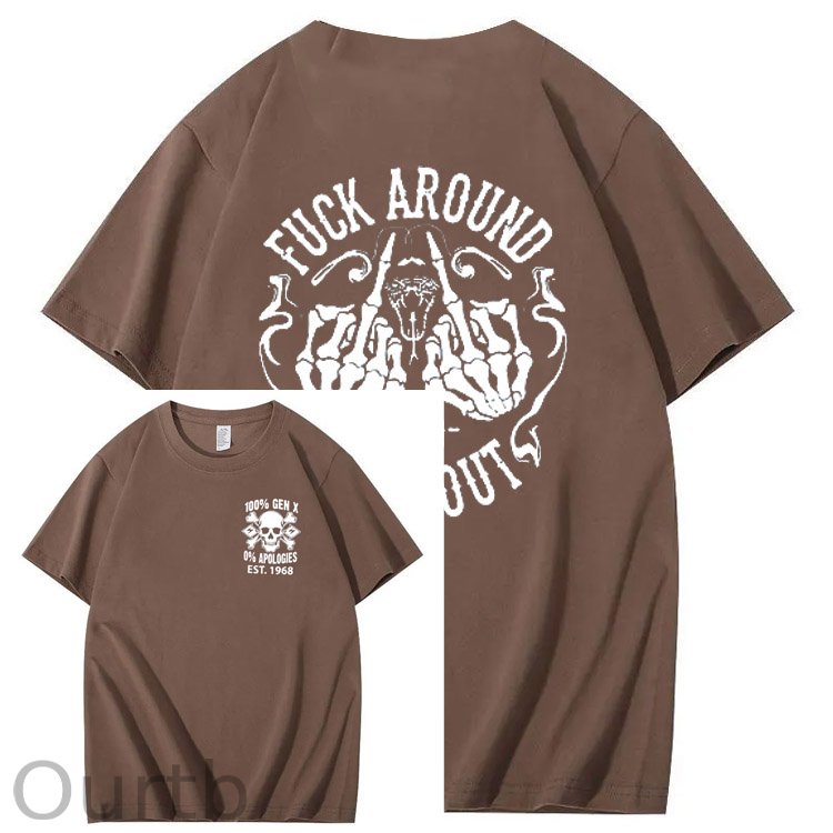 100%Gen X Pattern Print Crew Neck T-Shirt