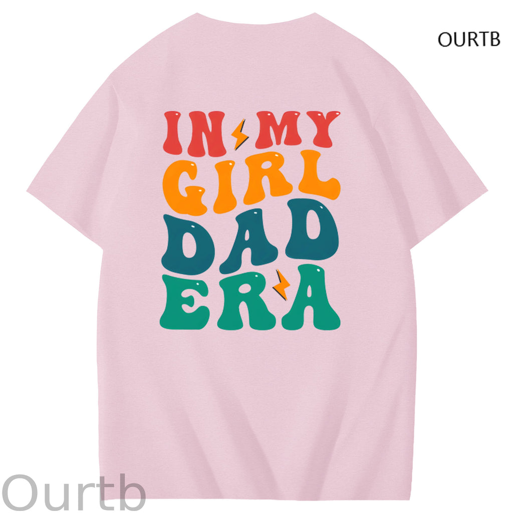 TS Fans In My Girl Dad Era Funny Art Pattern Print T-Shirt