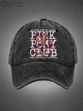 I'm Gonna Keep On Dacing Pattern Washed Hats