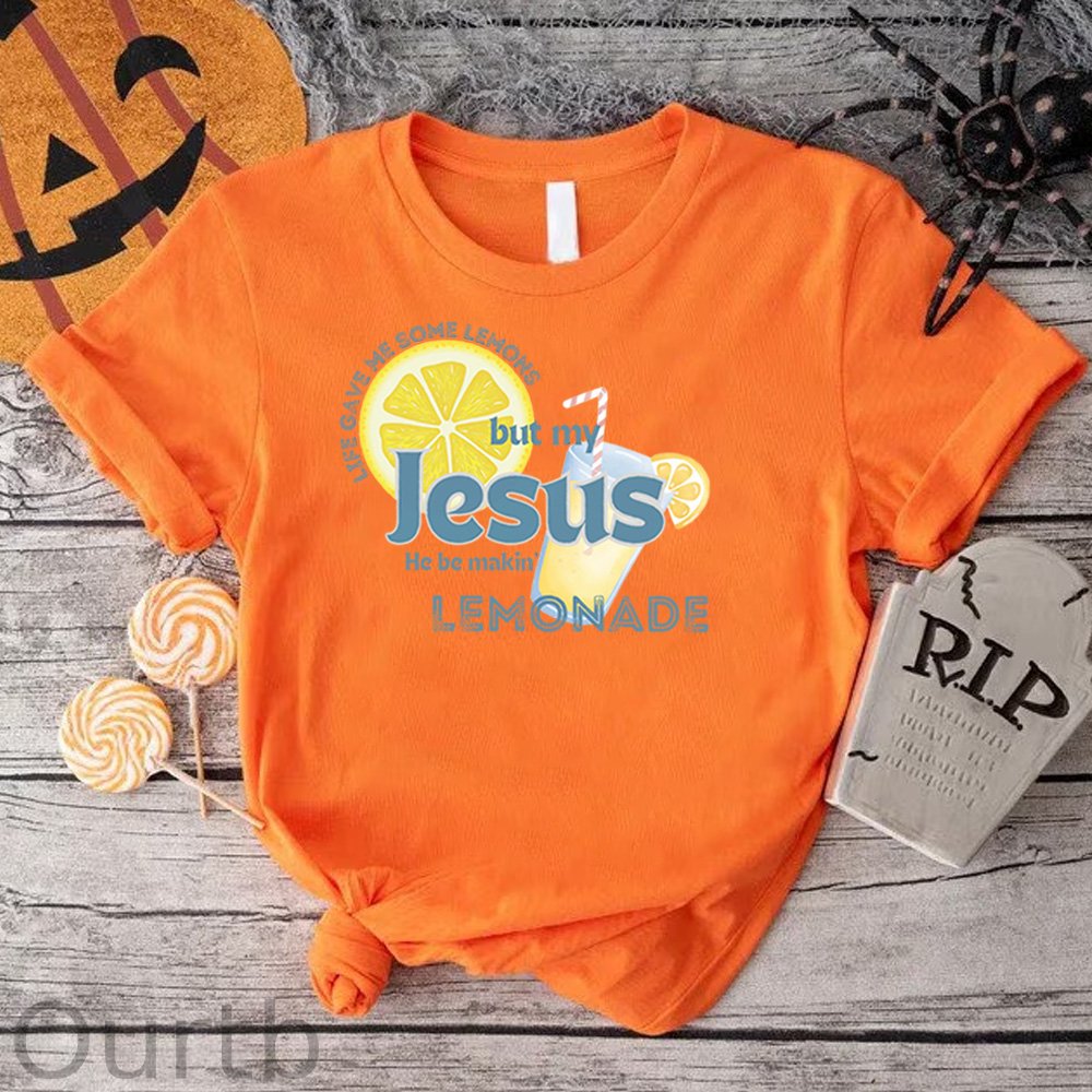 Women's Jesus Pattern Round-Neck T-Shirt