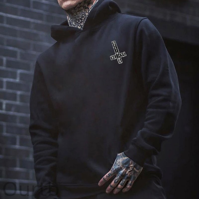 KEEP PRAYING NO ONE IS LISTENING Nun Graphic Black Print Hoodie