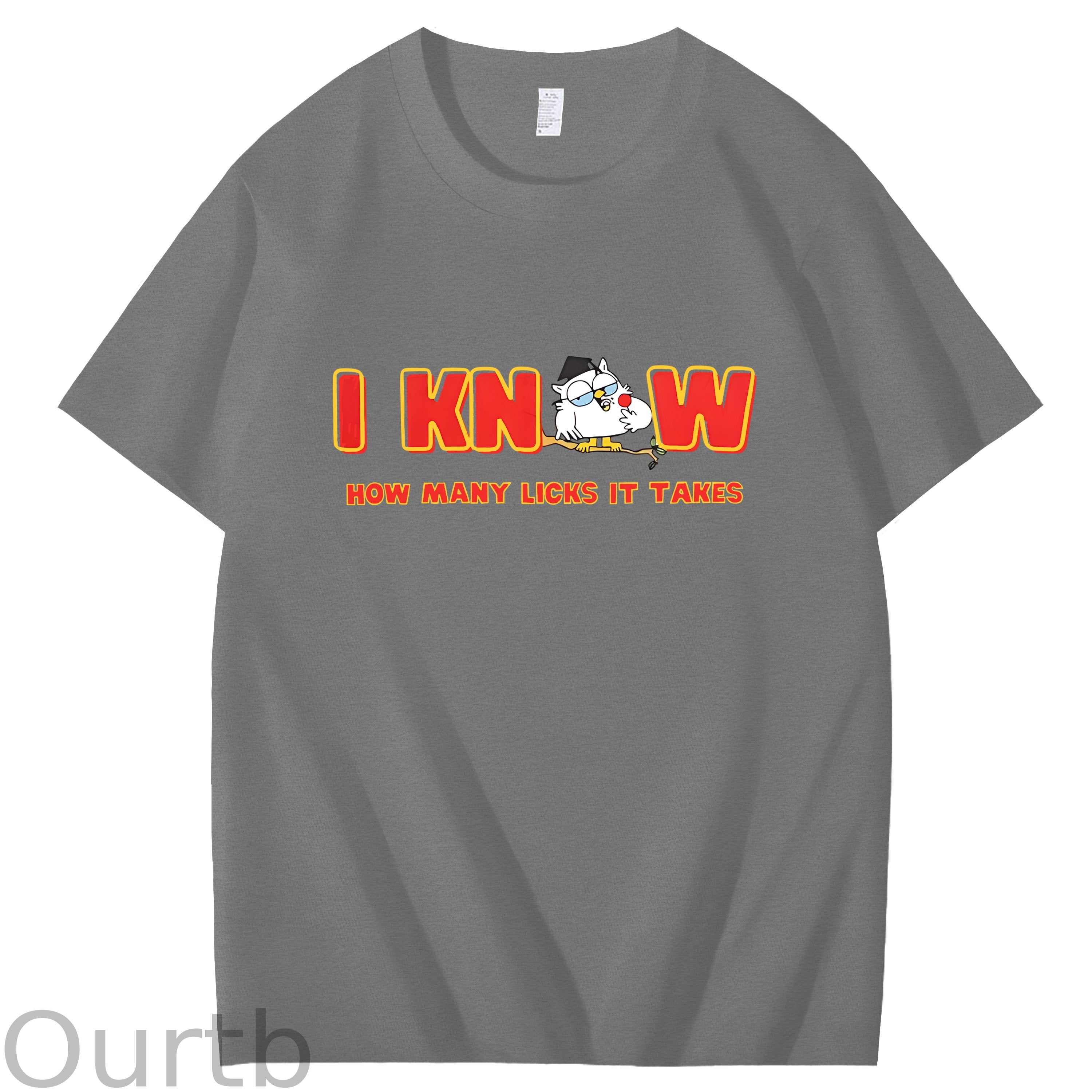 I Knew How Many Licks It Takes Art Pattern Print T-Shirt