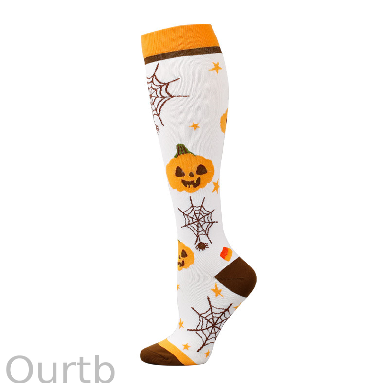 Halloween Fun Pattern High Socks
