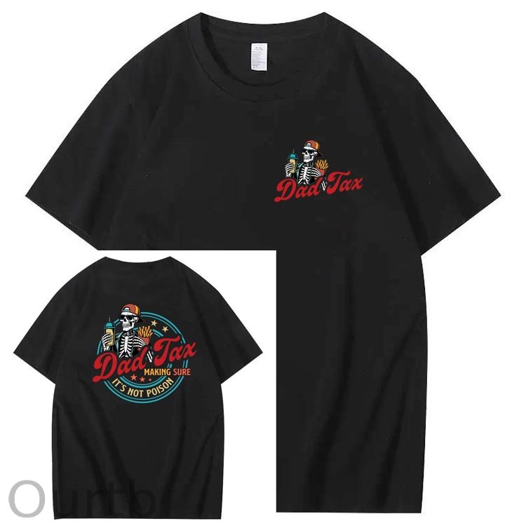 Dad Tax Pattern Print Cotton T-Shirt