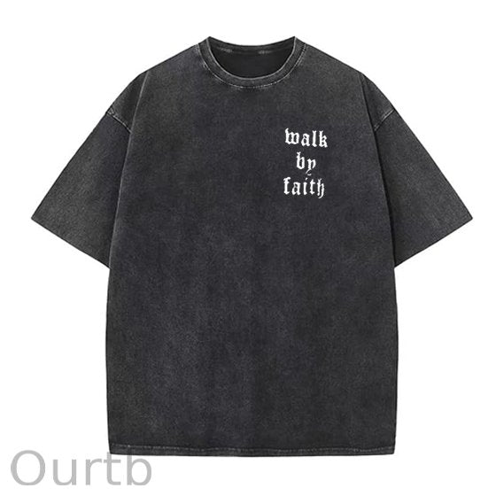 Jesus Pint Pattern Crew Neck T-Shirt