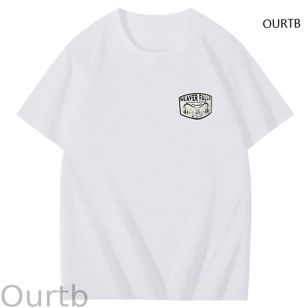 Beaver Falls No Place I'd Rather Come Funny Adoult Art Pattern Print T-Shirt