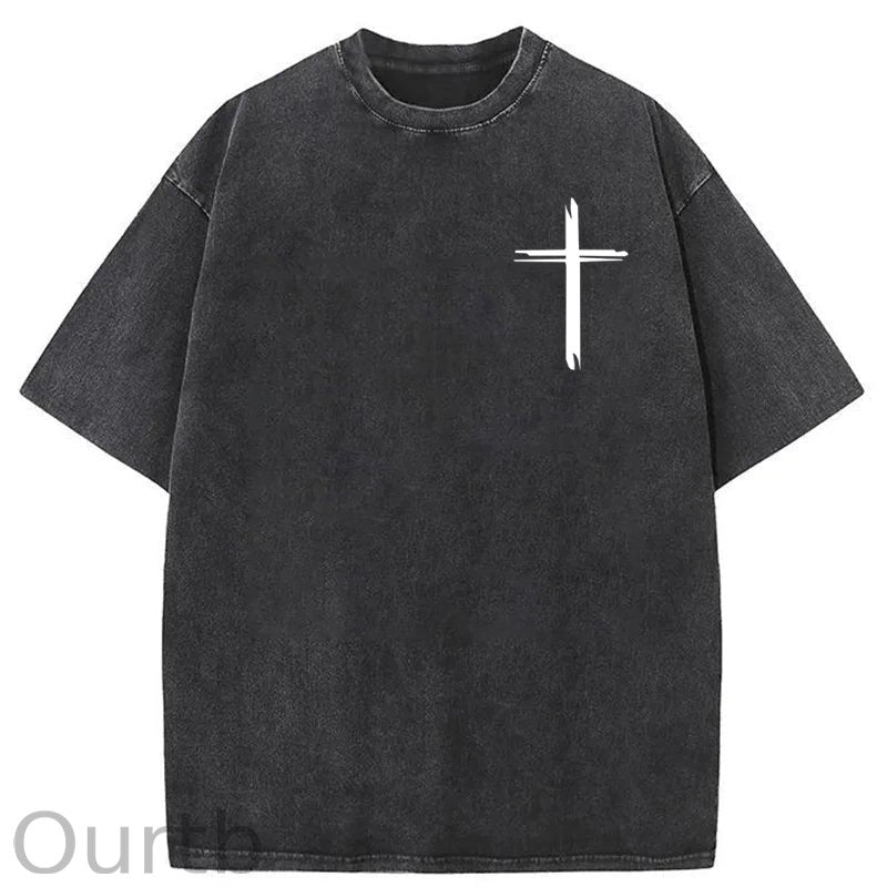 Jesus Saves Washed Cotton T-Shirt
