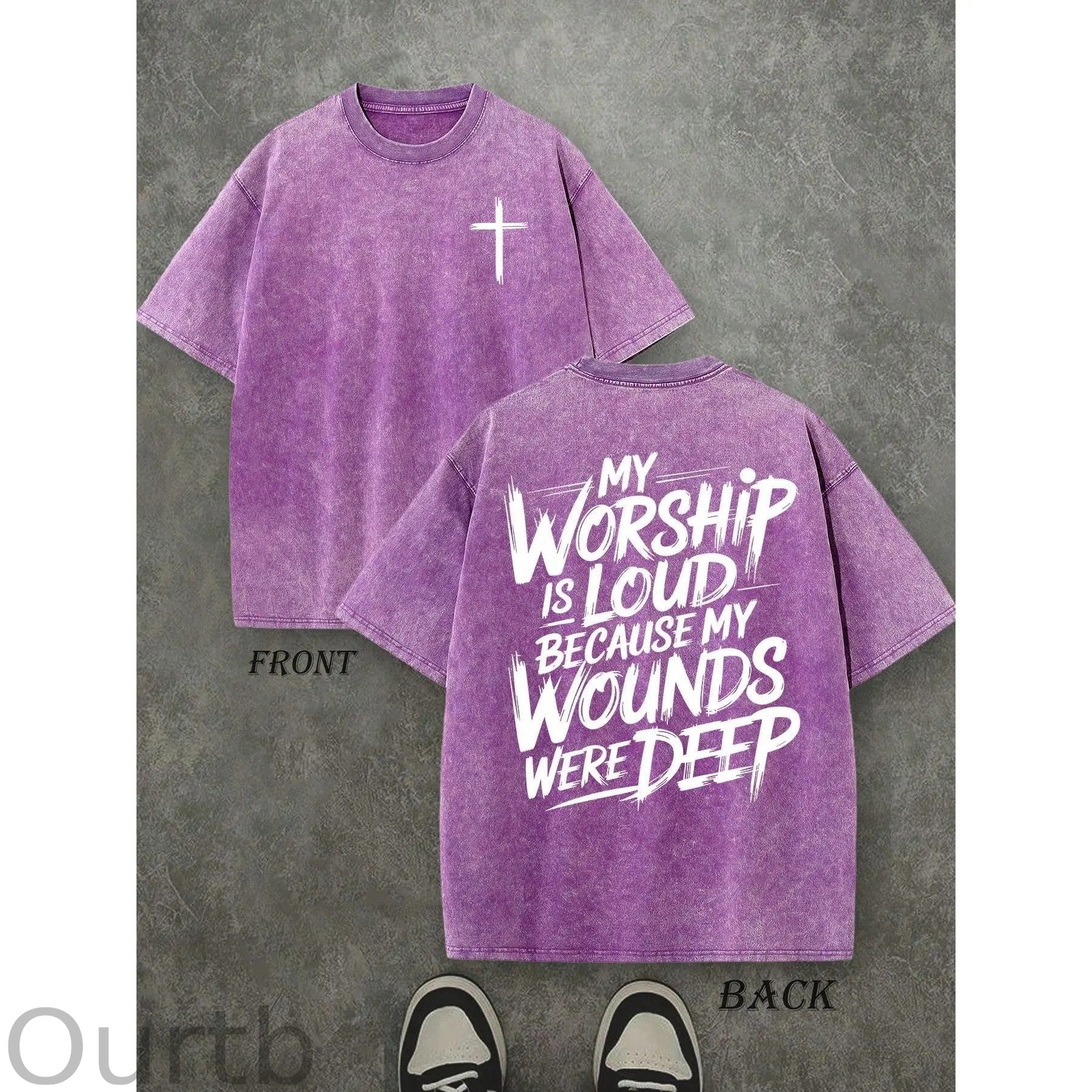 My Worship Is Loud Because My Wounds Were Deep Christian Washed Cotton T-Shirt