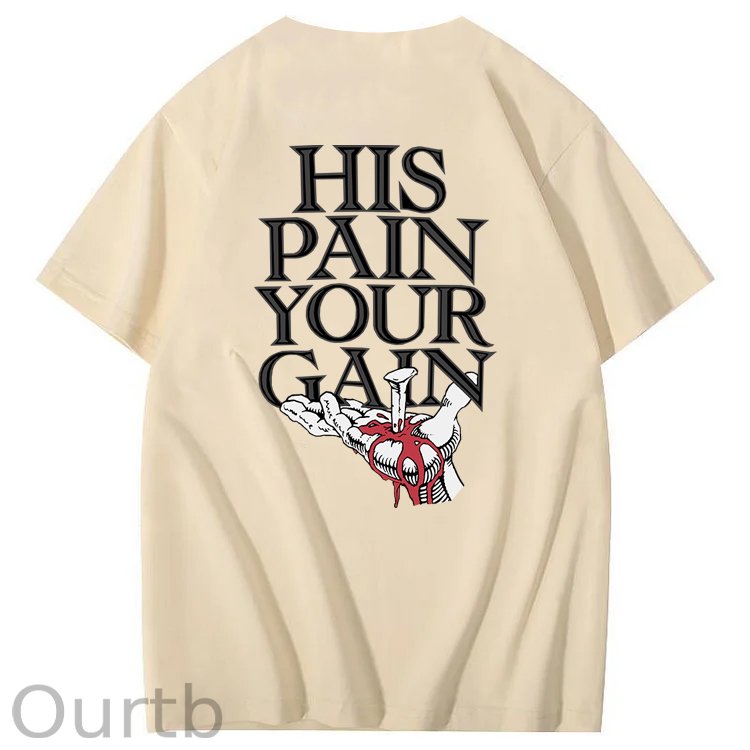 Vintage 1990s Lord's GYM His Pain Your Gain Jesus 100% Cotton T-Shirt