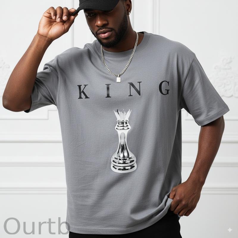 THE KING Men's 100% Cotton T-Shirt