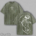 Jesus Cross Washed Cotton T-Shirt