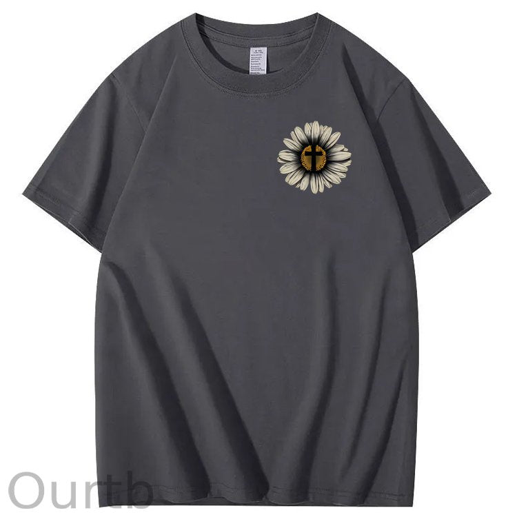 Jesus Saves My Life Pattern100% Cotton T-Shirt