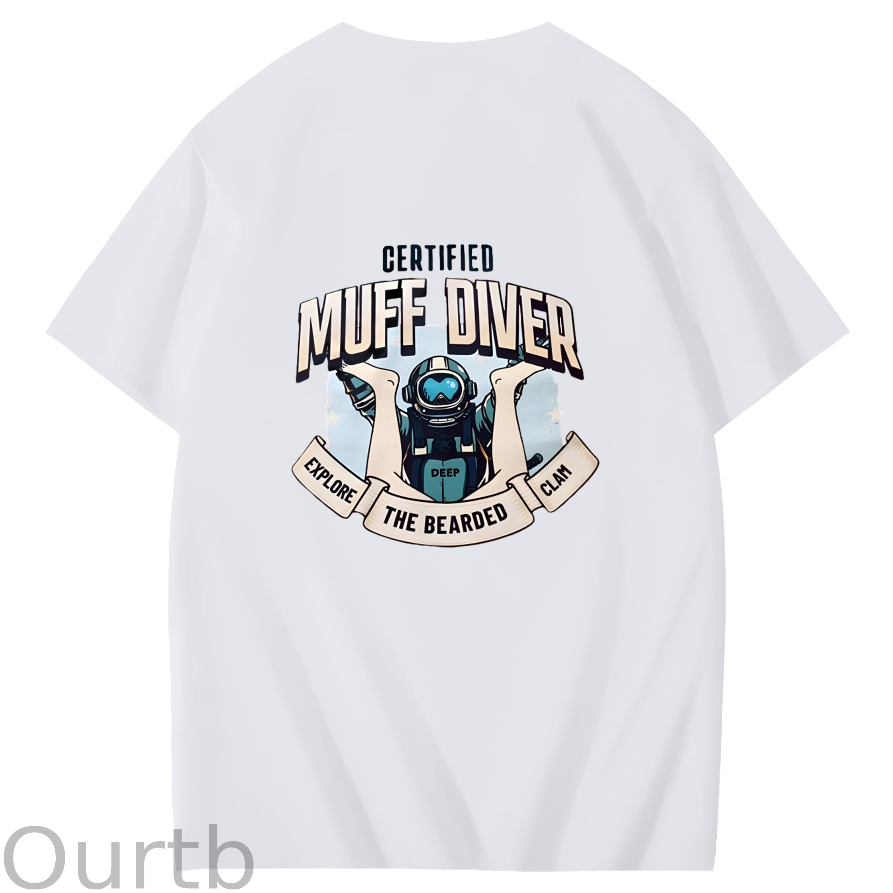 Certified Muff Diver Art Pattern Print T-Shirt