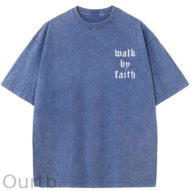 Walk By Faith Washed T-Shirt