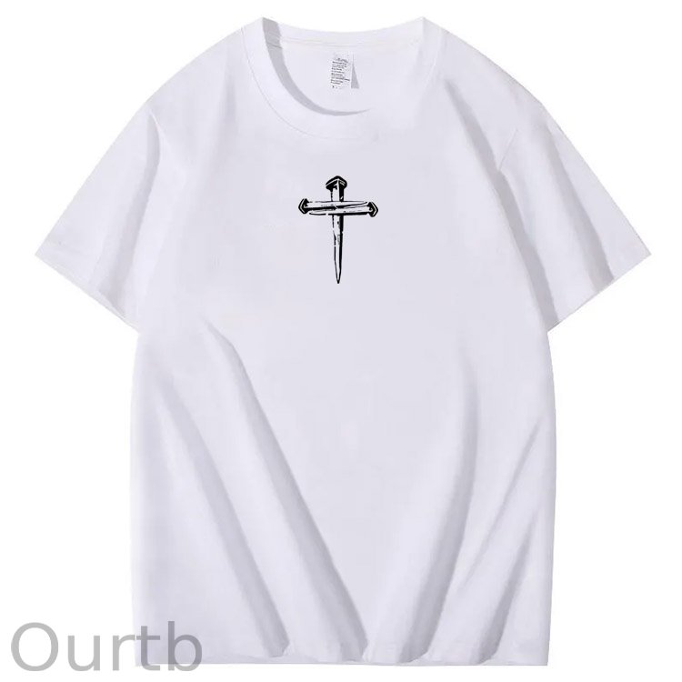There Is Power In The Name Of Jesus Pattern Print T-Shirt